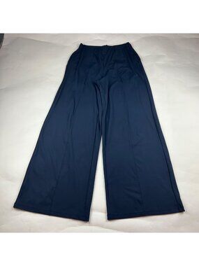 Old Navy Dark Blue Powersoft Knit High Rise Wide Leg Pant M